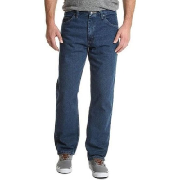 Wrangler Authentics Men's Big & Tall Regular Fit Jean Dark Rinse Blue SZ 36/36 - Picture 1 of 8